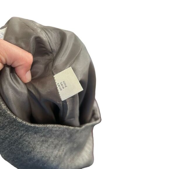 Vintage Wool Chaiken Knee Length Pleated Pencil Skirt Size 8 Brown Wool Gatsby - Picture 8 of 14